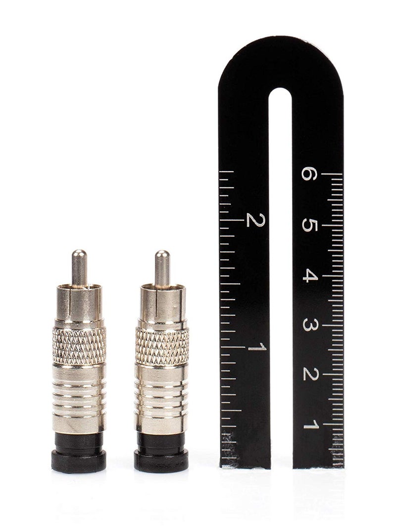 THE CIMPLE CO RCA Compression Connectors - Pack of 25 - RG-6 Coaxial Cable - Universal Male Connectors for RCA, Subwoofer, Composite, Component and Similar Cables - Image 4